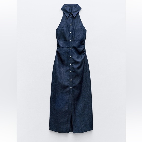 Zara tailored linen shirt dress size small - Picture 4 of 4